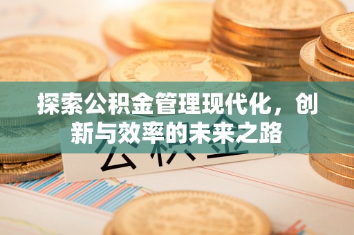 庆阳探索公积金管理现代化，创新与效率的未来之路