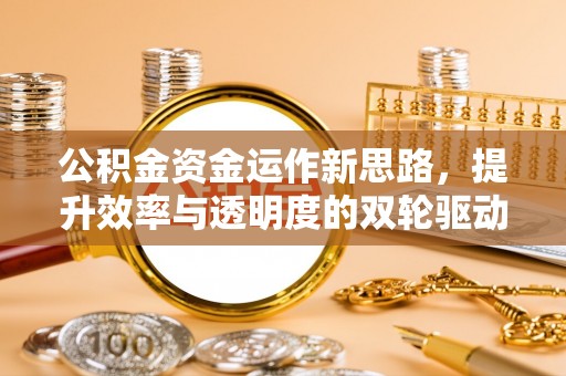 庆阳公积金资金运作新思路，提升效率与透明度的双轮驱动